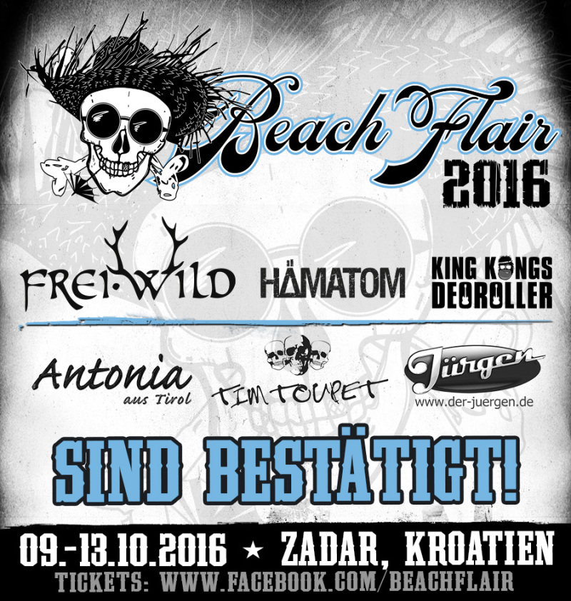 BEACH FLAIR 2016 – Neubestätigungen und Buchungslink Busreisen !