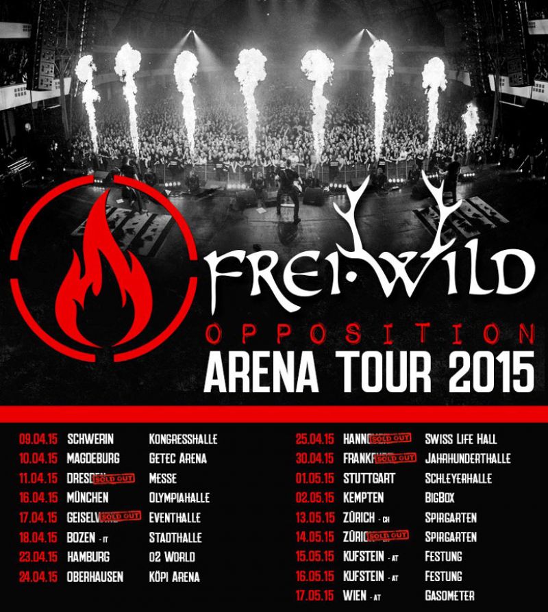 Frei.Wild - "OPPOSITION ARENA TOUR 2015"
