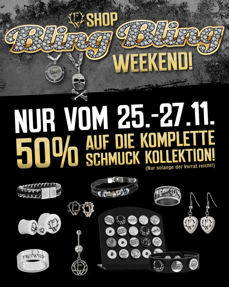 FW Online-Shop: "BLING BLING WEEKEND" satte 50% Rabatt auf Schmuck !