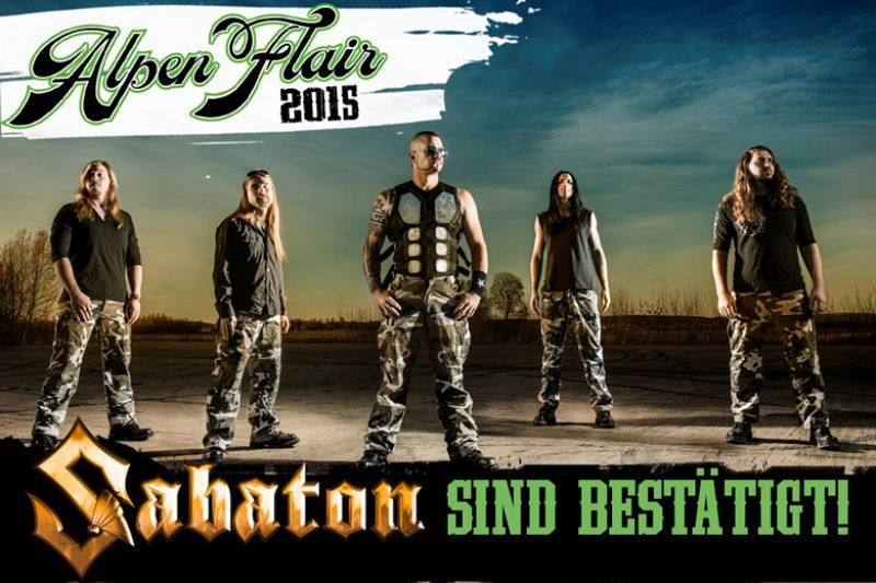 ALPEN FLAIR FESTIVAL 2015 – weiterer Headliner bestätigt: SABATON
