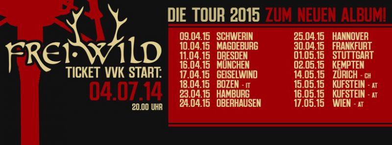 Arenatour 2015 Die Spiele sind eröffnet, heute startet der Vorverkauf zur grossen Album- Arenatour 2015.