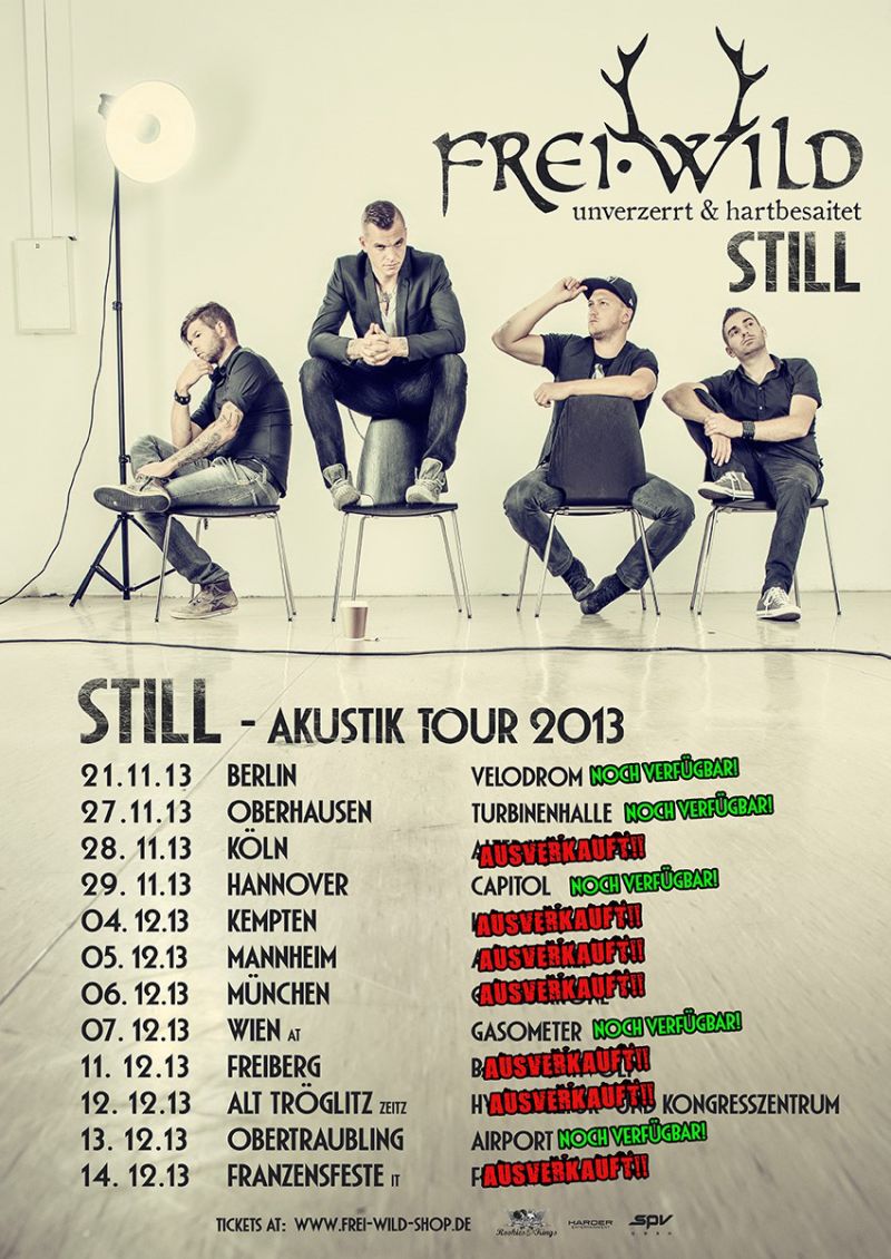 Akustik Tour: Die letzten 4 Shows bei denen es noch Tickets gibt