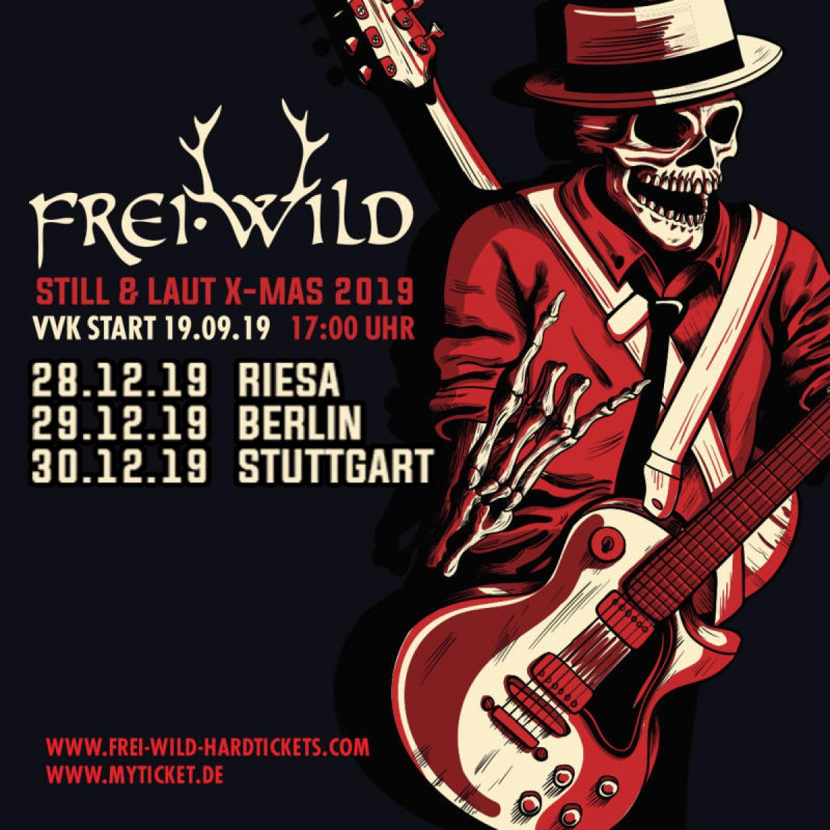  Ankündigung Vorverkauf-Start "STILL & LAUT X-MAS TOUR 2019, Do.19.09 