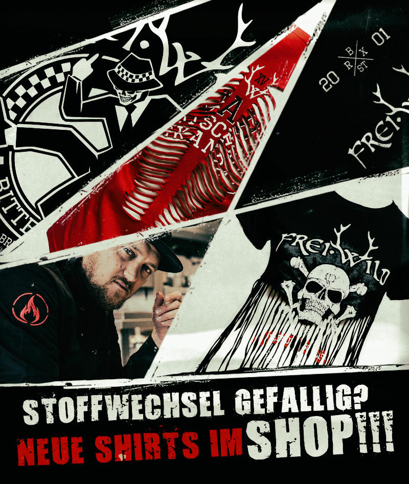 Stoffwechsel gefällig? Neue Shirt`s im Shop !