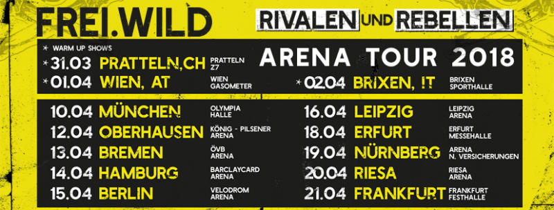 RIVALEN & REBELLEN – DIE TOURSTÄDTE !!!